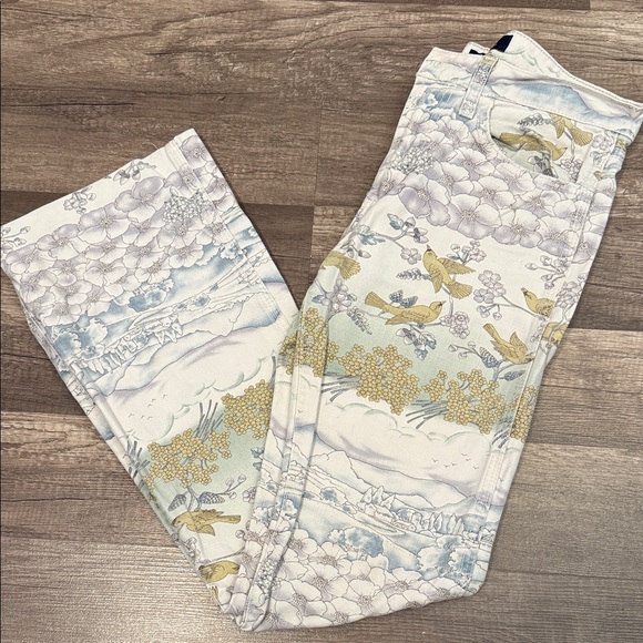 RARE, vintage EARL jeans. Low rise SZ 25-100% cotton Floral & Bird Print Pants